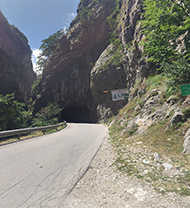 Rugova Gorge road