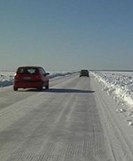 Oulu-Hailuoto ice road
