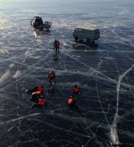 Lake Khövsgöl ice road