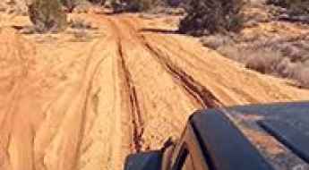 The sandy road to Peekaboo Slot Canyon in Utah