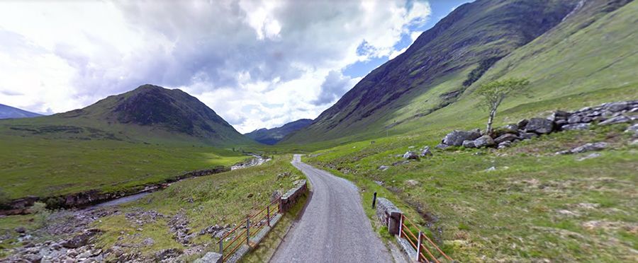 Skyfall Road, a James Bond location in Scotland
