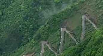 Zig-zag road of Sichuan