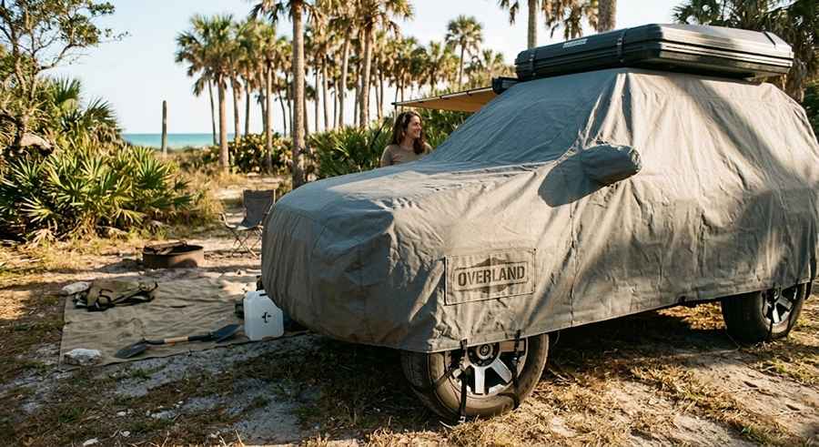 Why Overland Travelers Use Car Covers During Multi-Day Stops