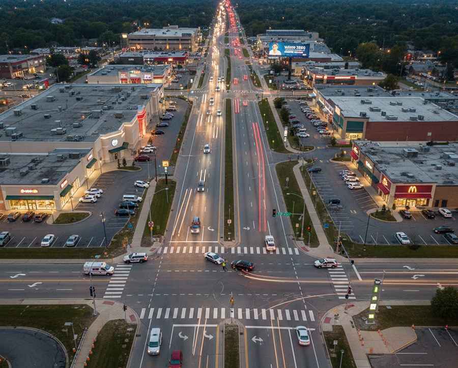 Highway Access, Retail Corridors, and Pedestrian Risk in Urban Crash Zones