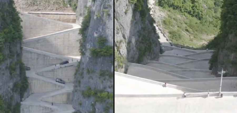 Ligpaishi Zigzag Road in Chongqing