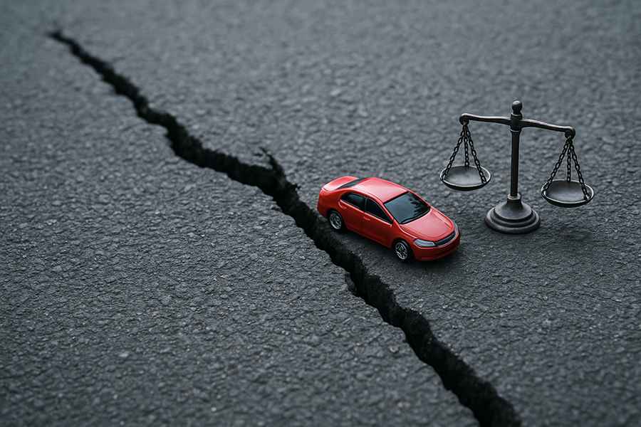 Ensuring vehicle reliability on challenging roads from a legal perspective