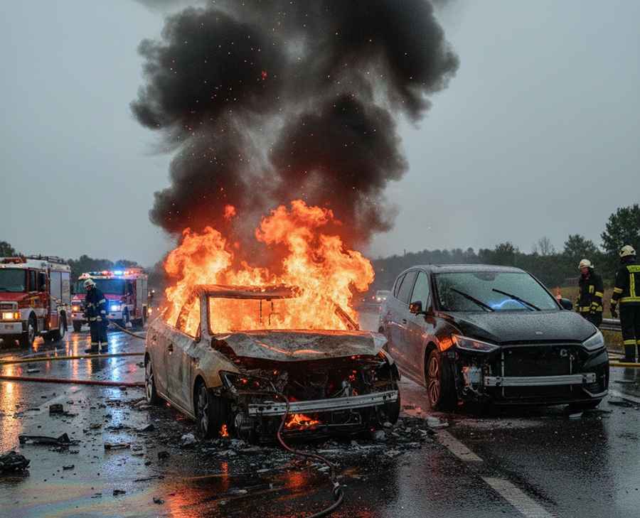 Why Do Cars Catch Fire in Crashes? The Engineering Truth Revealed