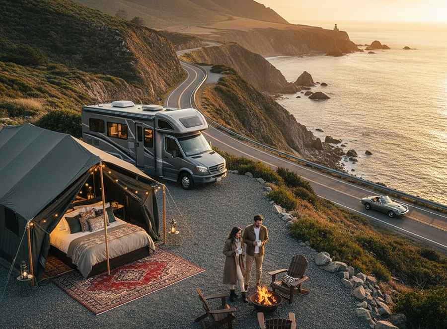 Glamping on scenic routes: combining adventure with comfort