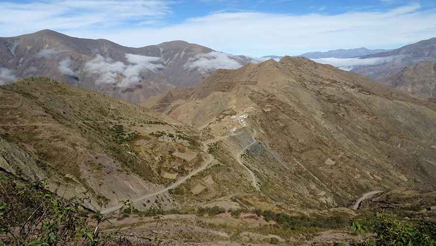 Road from Abra del Sauce to Nazareno